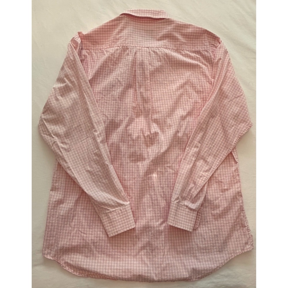 Vineyard Vines Mens Slim Fit Whale Shirt Pink Gingham Cotton Button Down Large